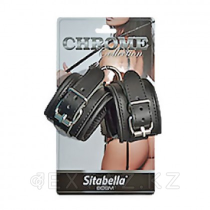 Sitabella Chrome collection дөңгелек карабині бар былғары кісендер от sex shop Extaz фото 3