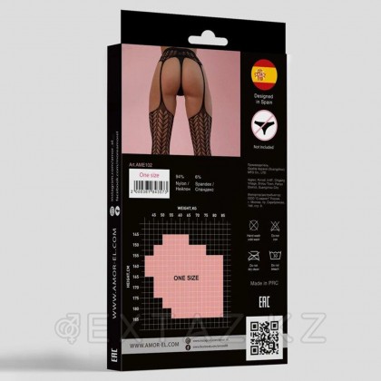 Cordova белбеуі бар шұлықтар (S / L) Қара от sex shop Extaz фото 4