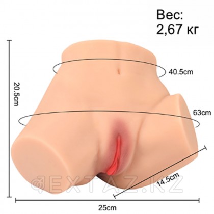 Шынайы Қос мастурбатор Aiva (қынап+анус) от sex shop Extaz фото 6