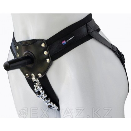 Саптамасы бар Glamour black белбеуі от sex shop Extaz