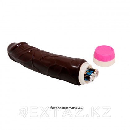Реалистік Вибратор қара (20×3,9 см) от sex shop Extaz фото 5