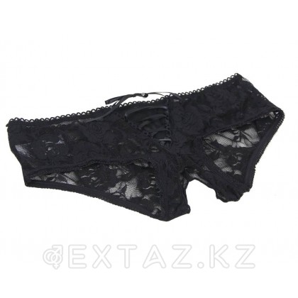 Қара шілтерлі Трусики (өлшемі 3XL-4XL) от sex shop Extaz фото 7