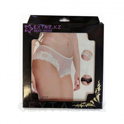 Black Floral трусикасы, мөлдір (Қара, XS-S) от sex shop Extaz фото 2