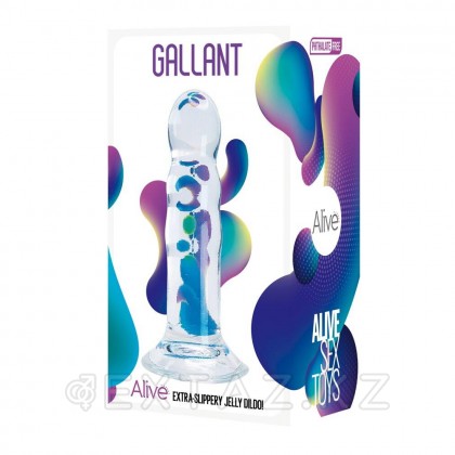 Gallant dildo ұсынылды, тірі мөлдір (14×3,5 см) от sex shop Extaz фото 2