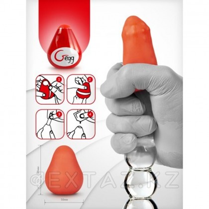 Gvibe Gegg Red-мастурбатор жұмыртқа, 6. 5х5 см (қызыл) от sex shop Extaz фото 2