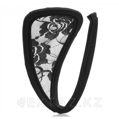 Стринги С с кружевной вставкой (черные) от sex shop Extaz фото 6