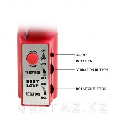 Хайтэк вибратор с ротацией (24*2,5см) от sex shop Extaz фото 6