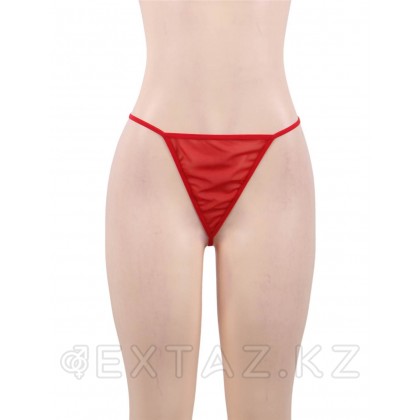 Қызыл пенюар + Floral жіптері (XS-S өлшемі) от sex shop Extaz фото 2