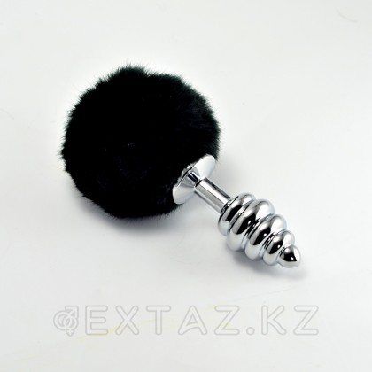 Металический анальный плаг с хвостиком от sex shop Extaz фото 2