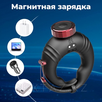 Қосымша арқылы басқарылатын эрекциялық діріл сақинасы от sex shop Extaz фото 5