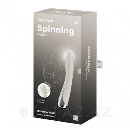 Айналу функциясы бар вибратор Satisfyer Spinning Vibe 1 бежевый от sex shop Extaz фото 5