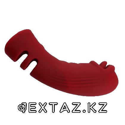 Қосымша ынталандырумен саусаққа арналған силикон вибраторы от sex shop Extaz фото 6