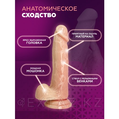 Реалистичный фаллоимитатор AGAG (17*3,5) от sex shop Extaz фото 4