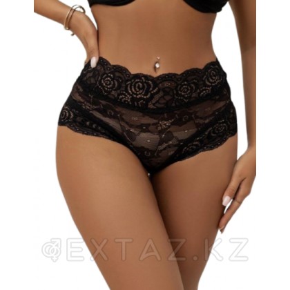 Байланыстары бар жоғары трусики қара (өлшемі XL-2XL) от sex shop Extaz