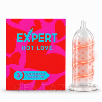 EXPERT Hot love презервативтері, жылыту әсері бар, 3 дана от sex shop Extaz