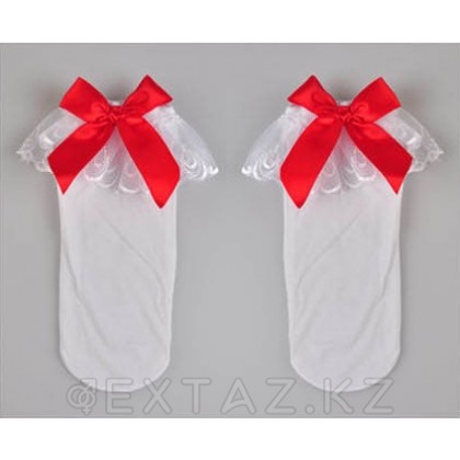 Носочки белые с красным бантиком от sex shop Extaz фото 2