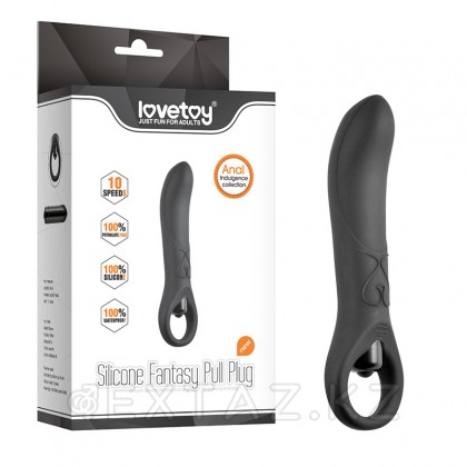 Силиконовый анальный плаг с вибрацией - Fantasy Pull Plug  от sex shop Extaz