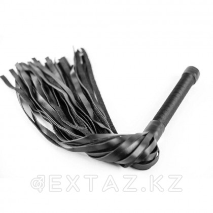 Сатин тұтқасы бар шынайы былғары кірпік қара романтикалық Арсенал от sex shop Extaz