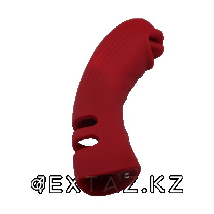 Қосымша ынталандырумен саусаққа арналған силикон вибраторы от sex shop Extaz фото 2