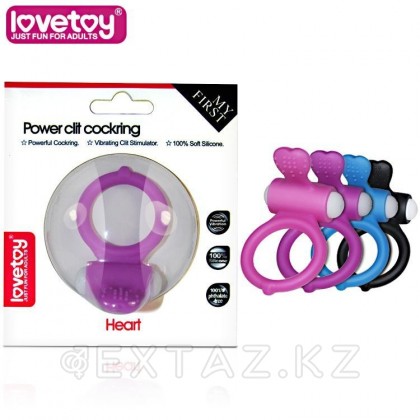 Эрекционное виброкольцо Power Heart clit cockring от sex shop Extaz