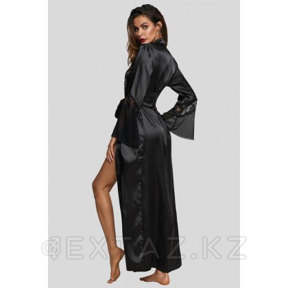 Халат в пол с кружевными вставками, размер S от sex shop Extaz фото 2