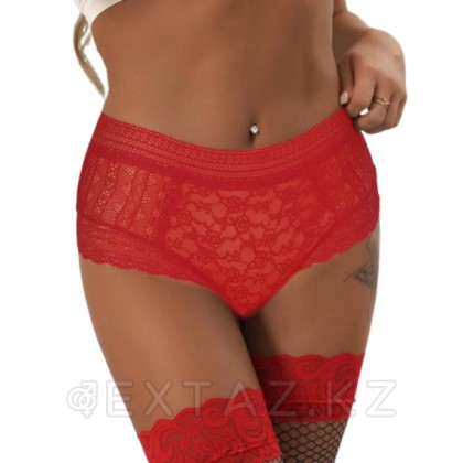 Бразилиялық Floral Lace қызыл Трусики (XS-S өлшемі) от sex shop Extaz