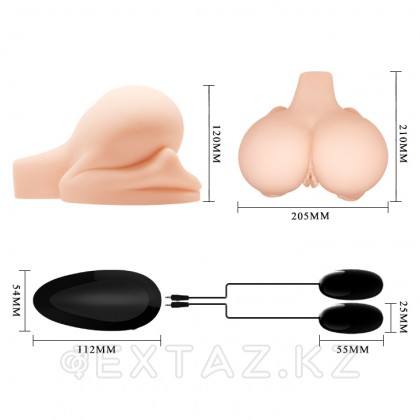 Двойной мастурбатор в виде попки с вибрацией Crazy bull от sex shop Extaz фото 4