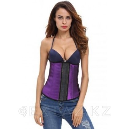Эластичный утягивающий фиолетовый корсет под грудь, размер XL от sex shop Extaz фото 4