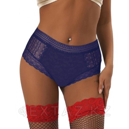 Бразилиялық Floral Lace трусикасы көк (XL-2XL өлшемі) от sex shop Extaz