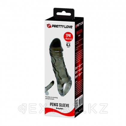 Насадка-удлинитель Breyden черная (15,5×3,2 см) - extaz.kz фото 6 Breyden ұзартқыш саптамасы қара (15,5×3,2 см) от sex shop Extaz фото 6