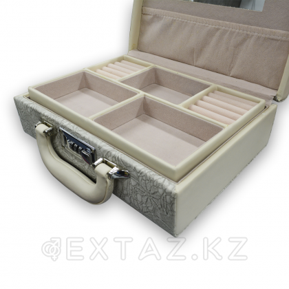 Код құлпы бар ұйымдастырушы Чемодан (былғары) сұр от sex shop Extaz фото 5