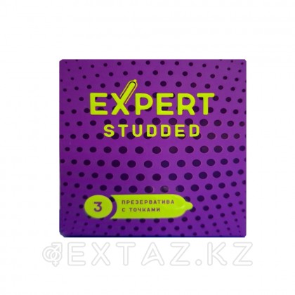 EXPERT STUDDED № 3 презервативтер (тығыз, нүктелі), 3 дана. от sex shop Extaz