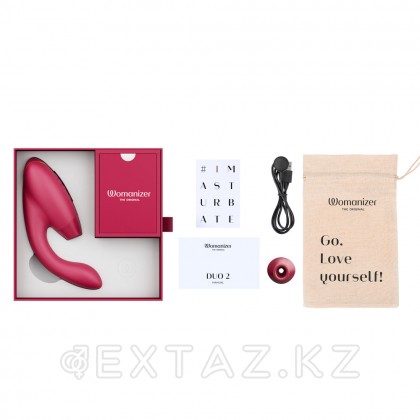 Байланыссыз клиторлық стимулятор Womanizer Duo 2 Бургундия от sex shop Extaz фото 4