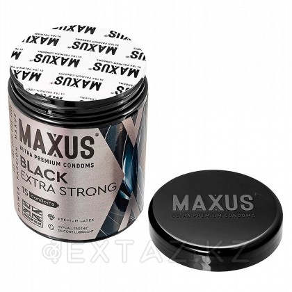 MAXUS Extra Strong презервативтері, қалыңдатылған, қара, 15 дана от sex shop Extaz фото 3