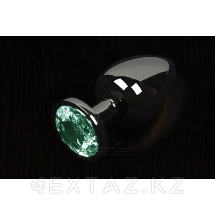 Анальная пробка маленькая с кристаллом, графит  6 см от sex shop Extaz