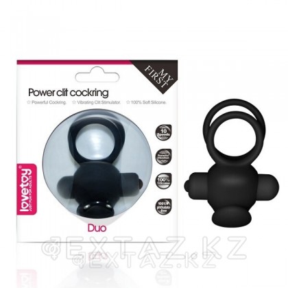 Power duo clit cockring эрекциялық діріл сақинасы от sex shop Extaz фото 7