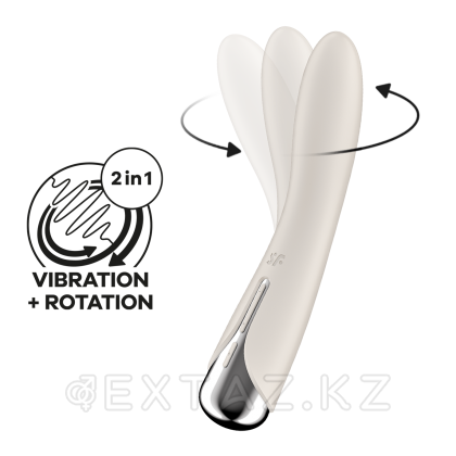 Айналу функциясы бар вибратор Satisfyer Spinning Vibe 1 бежевый от sex shop Extaz