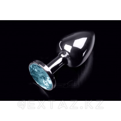 Маленькая анальная пробка с кристаллом, серебристая, 7,5 см Розовый от sex shop Extaz фото 5