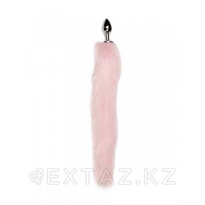 Құйрығы бар күміс анальды тығын-дәмді заттар, 6 см қара от sex shop Extaz фото 2