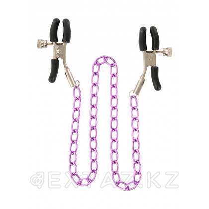 Nipple Chain metal емізік қыстырғыштары, күлгін от sex shop Extaz