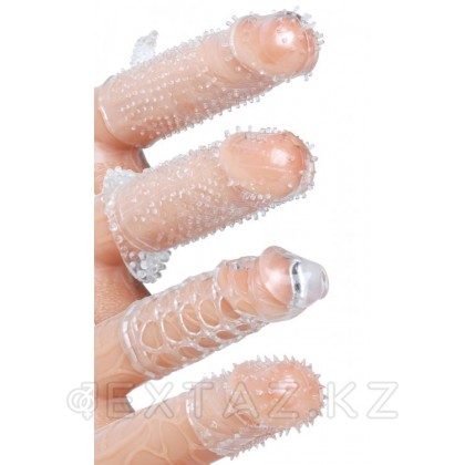 Pleasured Penis мүшесіне арналған саптамалар жиынтығы, Мөлдір, 10 см от sex shop Extaz фото 2