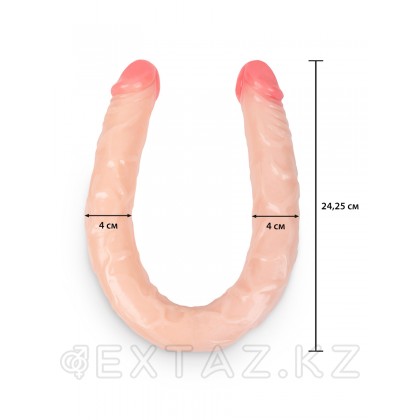 Браззерс - двухсторонний фаллоимитатор, 48.5х4 см Телесный от sex shop Extaz фото 2