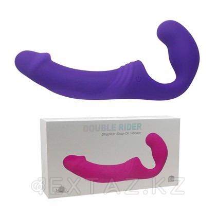 Double Rider-белбеусіз дірілдеткіш, 21.5x3. 9 см қызғылт от sex shop Extaz фото 3