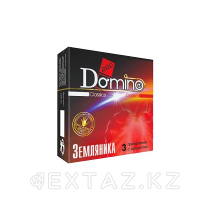 Ароматизированные презервативы DOMINO Земляника, 3 шт. от sex shop Extaz