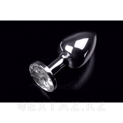 Маленькая анальная пробка с кристаллом, серебристая, 7,5 см Розовый от sex shop Extaz фото 11