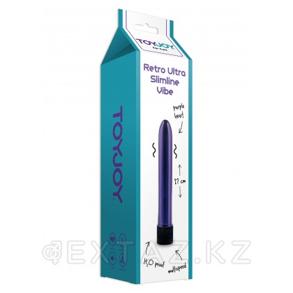 Вибратор Retro Ultra Slimline Vibrator, 17 см. Фиолетовый от sex shop Extaz фото 5