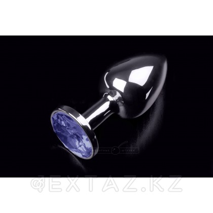 Маленькая анальная пробка с кристаллом, серебристая, 7,5 см Розовый от sex shop Extaz фото 3