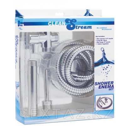 Clean Stream Shower Enema жүйесі анальды душ, күміс, 183 см от sex shop Extaz фото 2