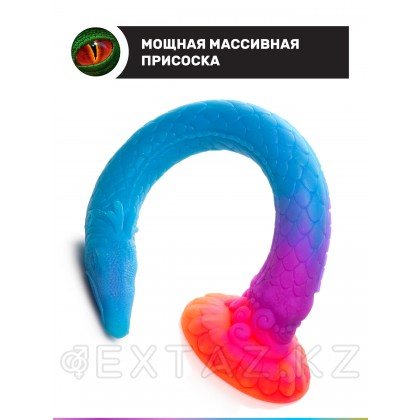 Dildo Makara Glow-In-The-Dark Silicone Snake Dildo от sex shop Extaz фото 8