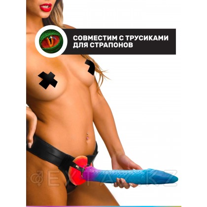 Dildo Makara Glow-In-The-Dark Silicone Snake Dildo от sex shop Extaz фото 9